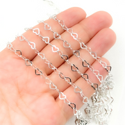 Sterling Silver Flat Heart Link